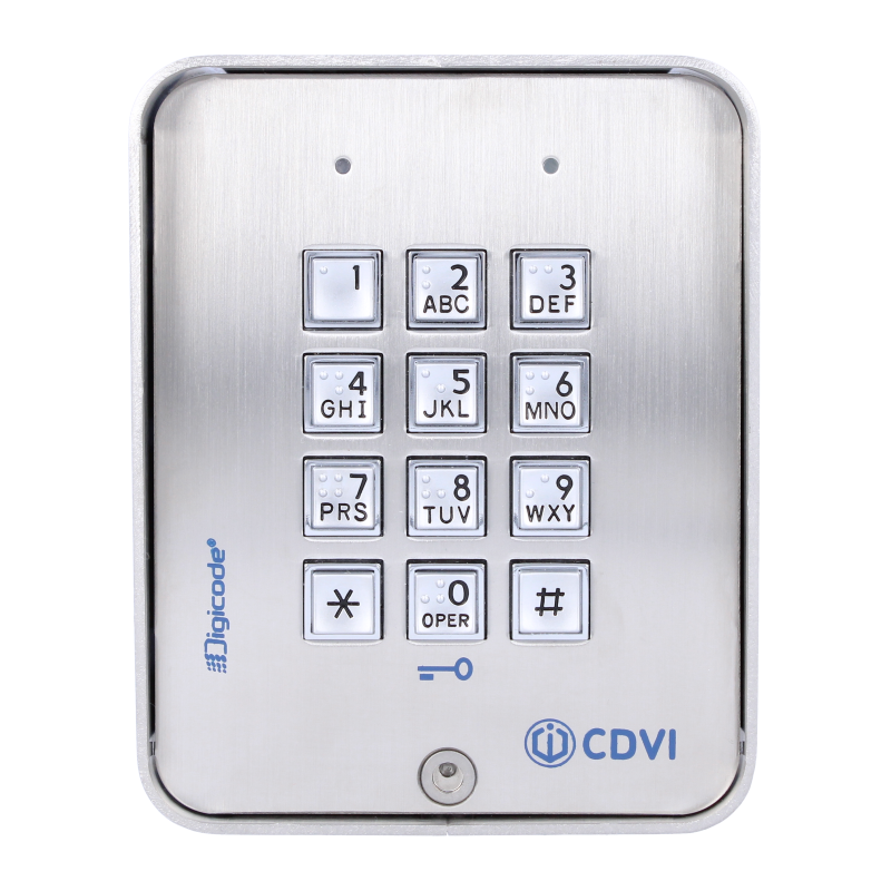 Tastiera antivandalo per controllo accessi con tasti braille